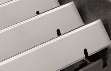 A close up picture of the Weber S315 flavorizer bars